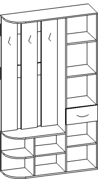 Прихожая Надин/Разные Цвета (1,1х2,0х0,35)