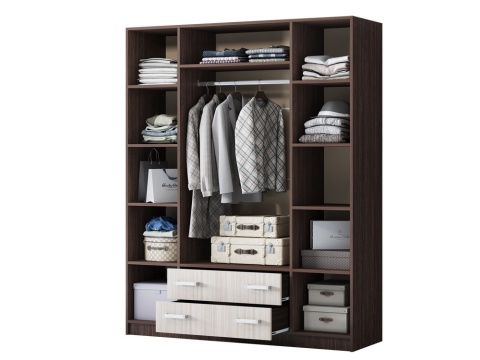 Шкаф 4-х Створчатый Марокко ЛДСП (Ш-1600 х В-2020 х Г-520 мм)/Разные Цвета