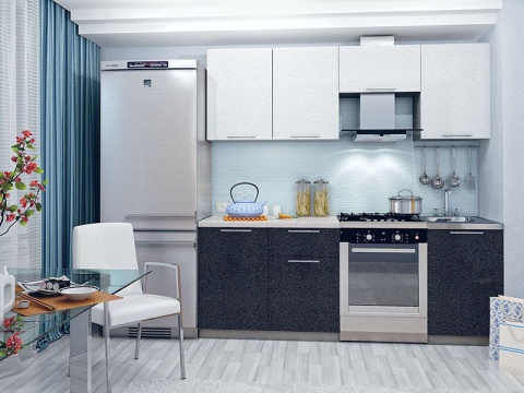 Кухонный Гарнитур София Олива Металлик 2100 мм