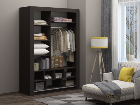 Шкаф-Купе Альба-12 (Ш-1500 х В-2220 х Г-616 мм)/Разные Цвета