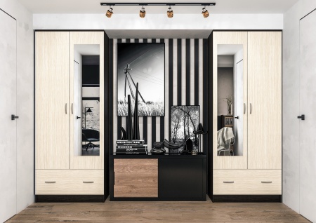 Шкаф Рига 4-х Створчатый с Зеркалом ШК-4 Разные Цвета/Ш-1600 х В-2120 х Г-520 мм